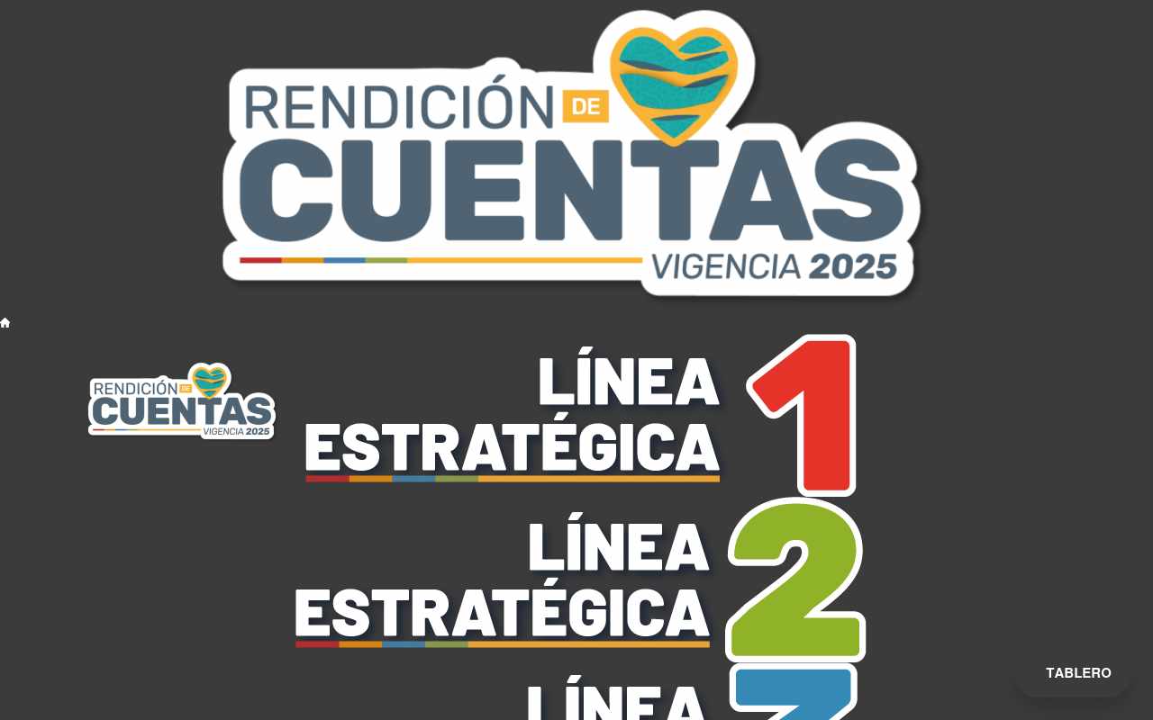 Pantalla de rendiciondecuentas.quindio.gov.co
